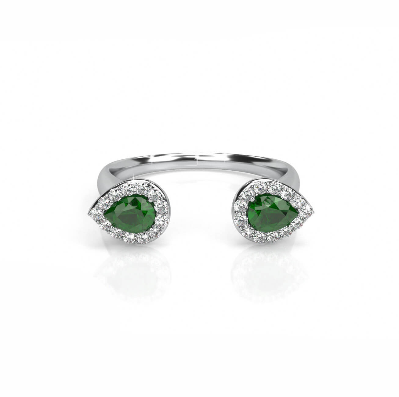 טבעת אמרלד פתוחה