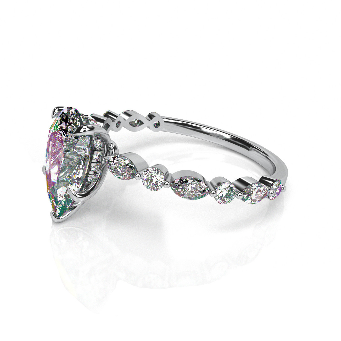 טבעת אירוסין טיפה – תמונה 3