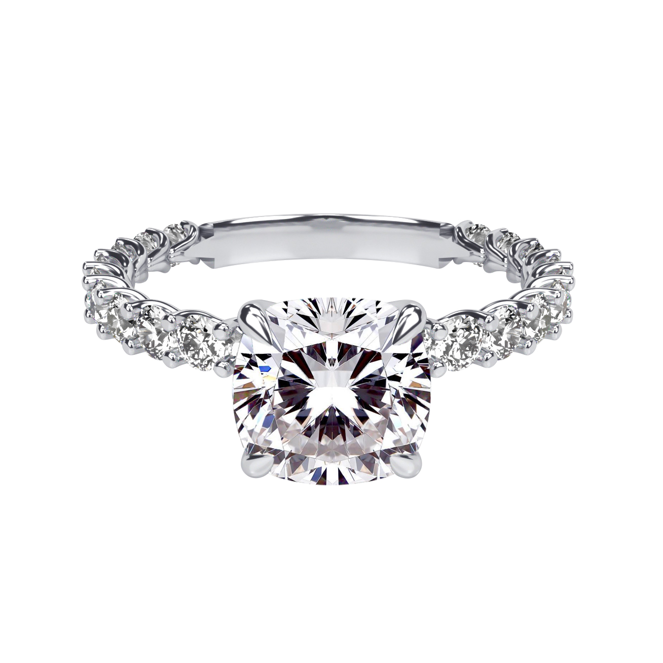 טבעת קושן משובצת