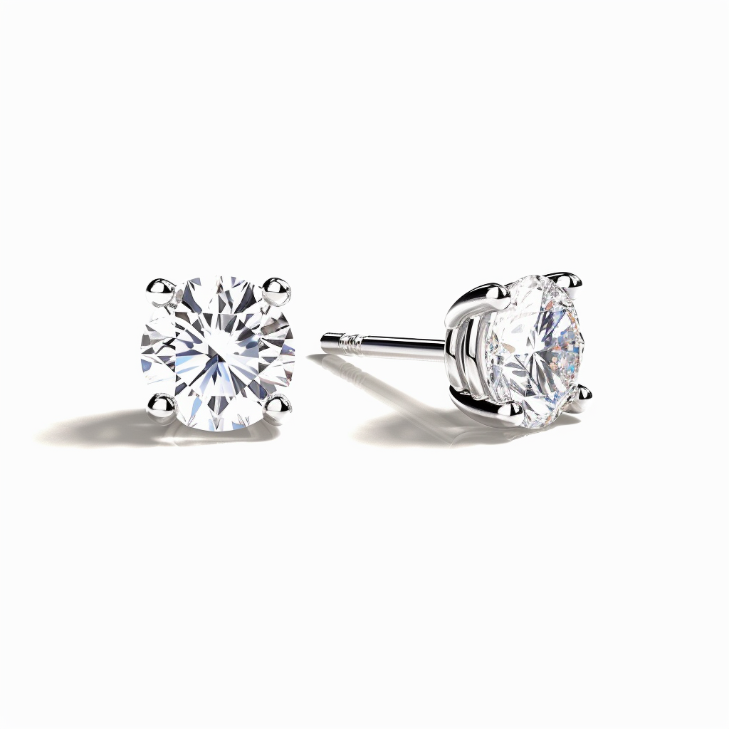 עגילי סוליטר צמודים