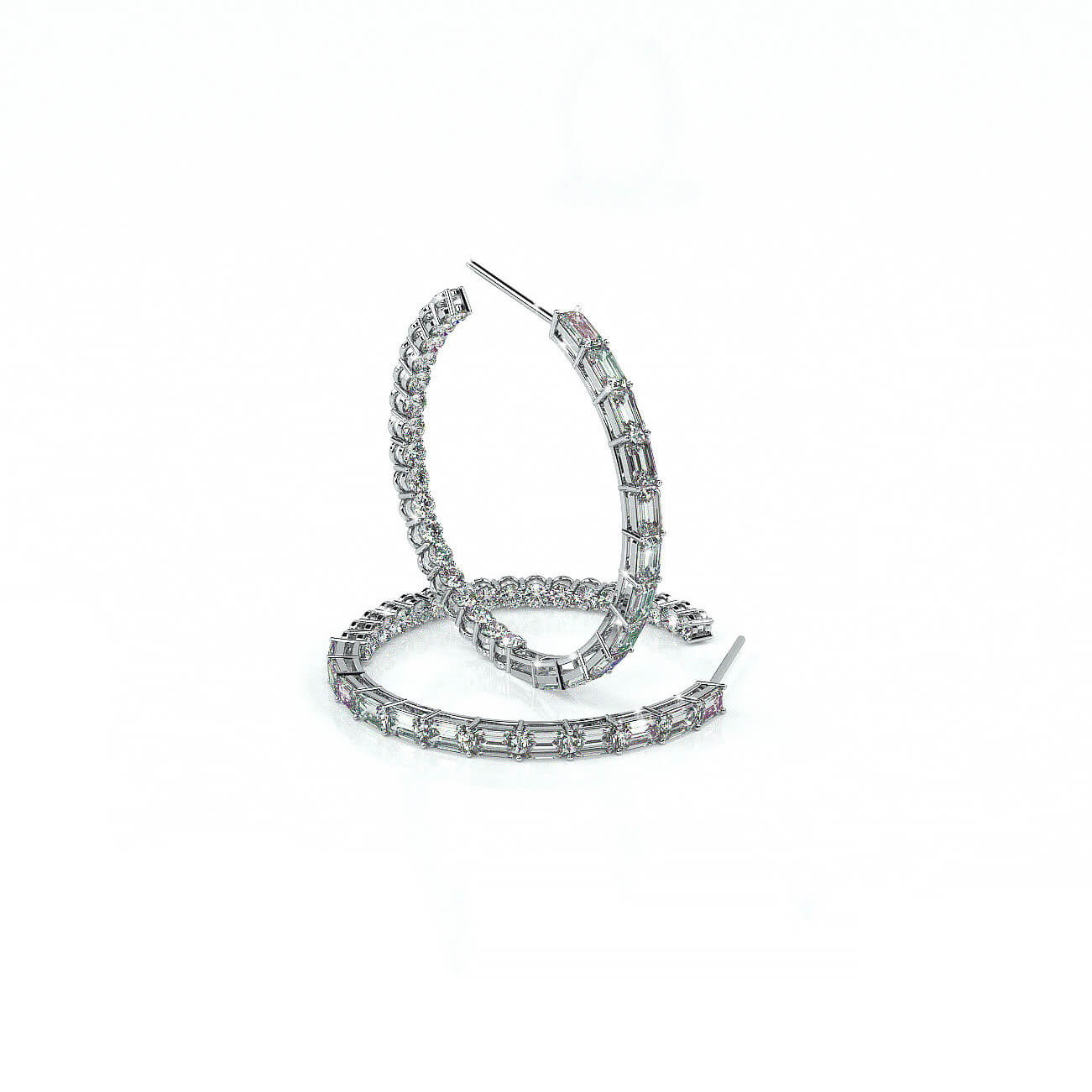 עגילי חישוק אמרלד