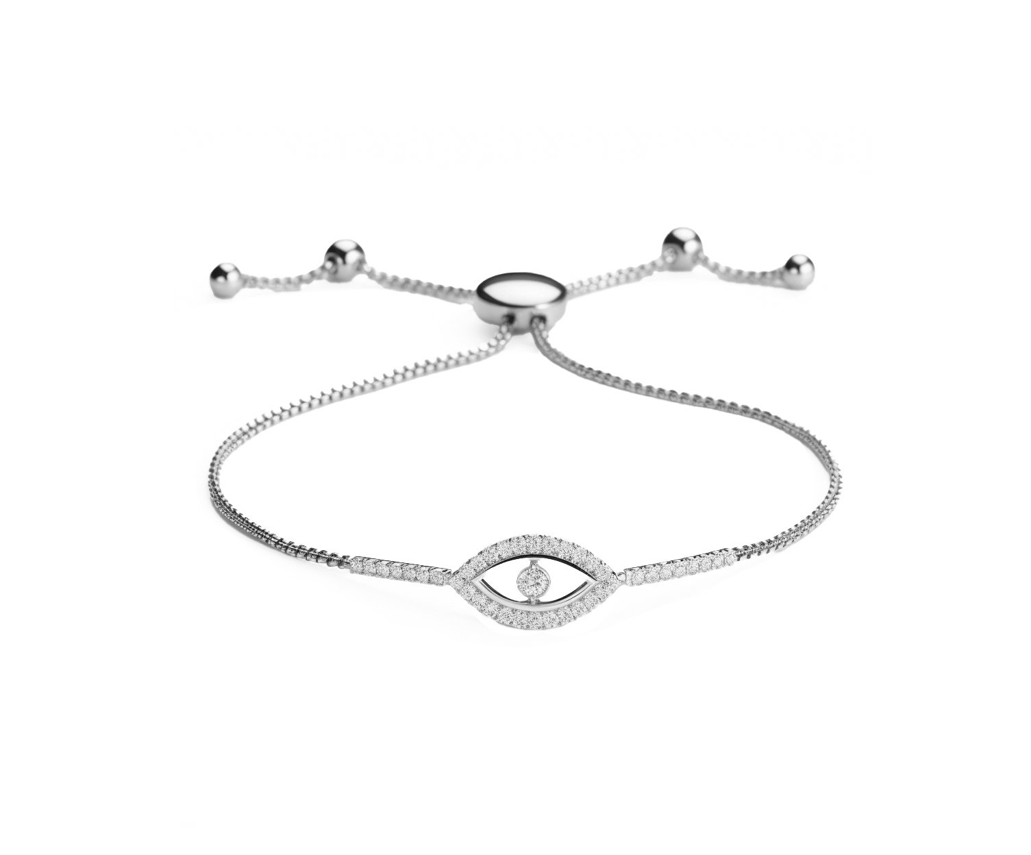 צמיד עין משובץ יהלומים